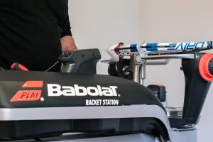 Top-of-the-range Babolat stringing machines are used